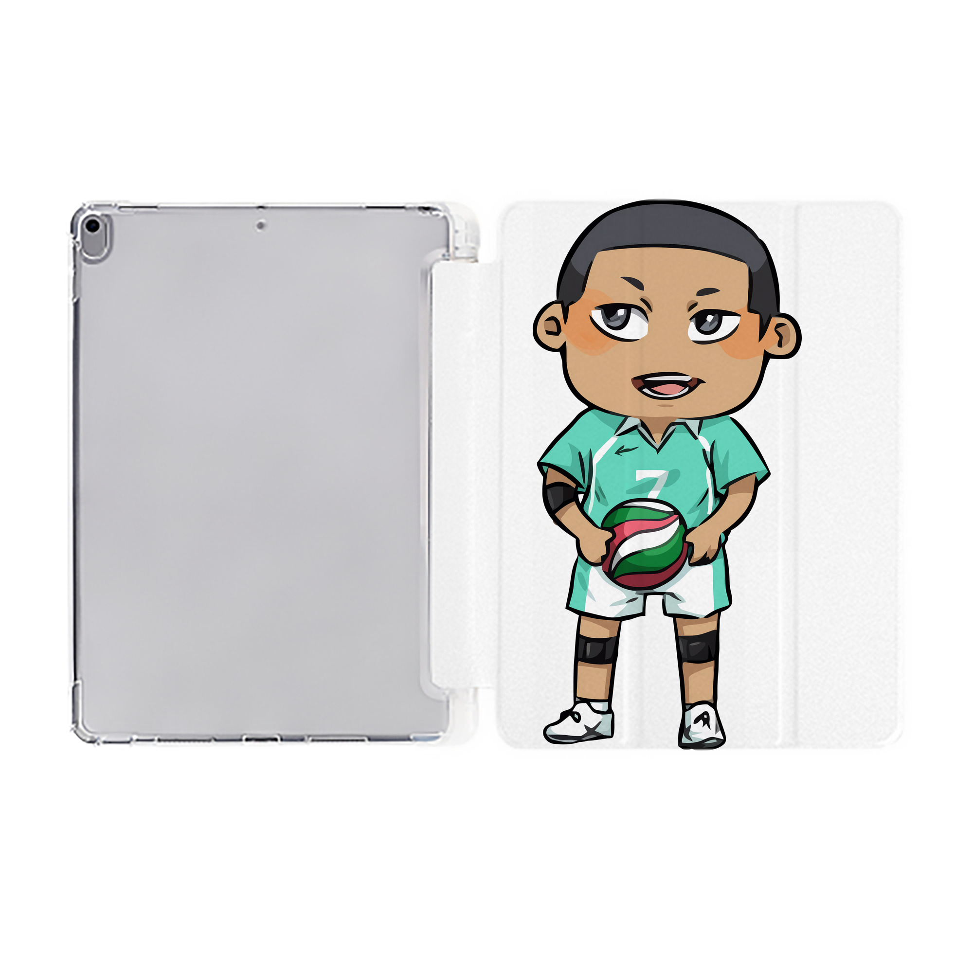 （画像用） ハイキュー!! Haikyu!! IPad ケース ペン収納付き 三つ折りスタンド PUレザー×シリコン 対応機種9.5/10.5/10.9インチ